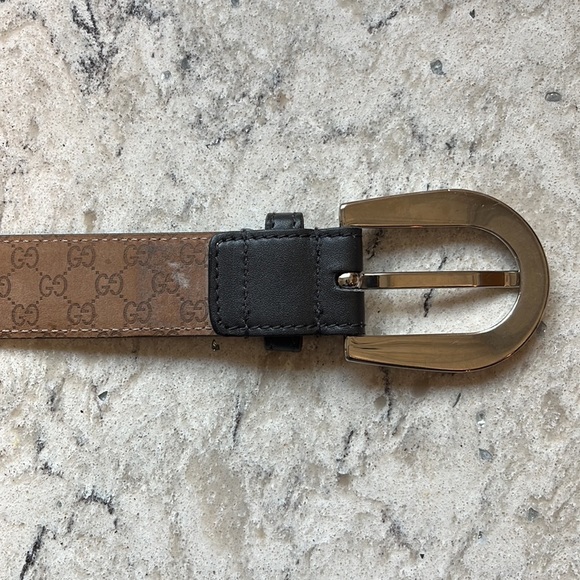 Gucci Brown Leather Belt with Silver-tone Buckle - Picture 14 of 14